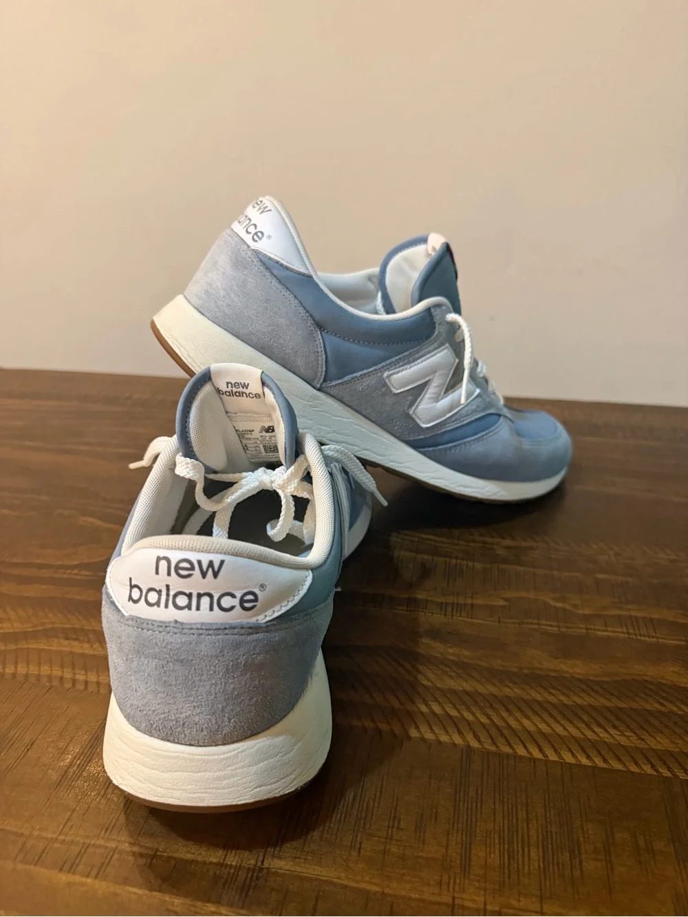 New Balance Light Blue and White Classic Sneakers